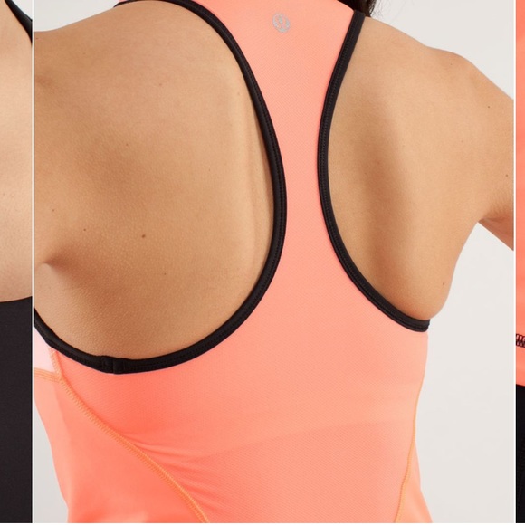 LULULEMON| Cardio Kick Tank - Coral, Black & Pink SZ 6 EUC, back pocket for keys - Picture 6 of 15